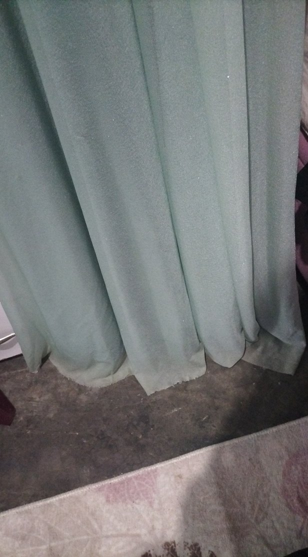 Kadın V Yaka Pileli Uzun Elbise - Görsel 5