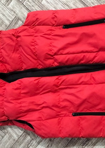 Kırmızı şişme mont standart beden - Görsel 3