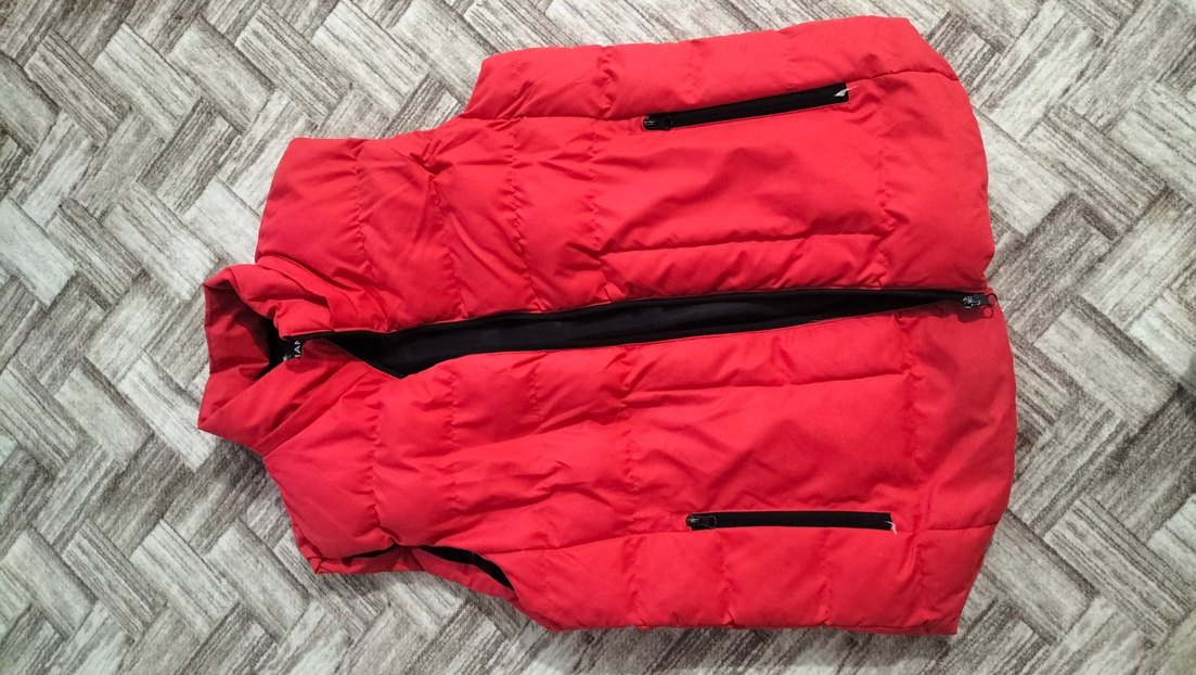 Kırmızı şişme mont standart beden - Görsel 3