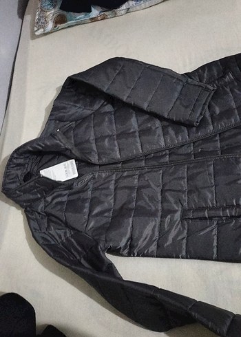 Siyah  Fermuarlı Mont m beden - Görsel 3