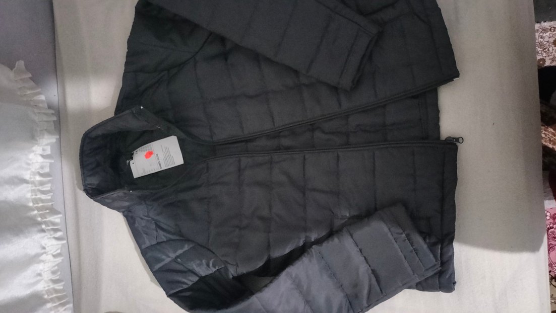 Siyah  Fermuarlı Mont m beden - Görsel 5