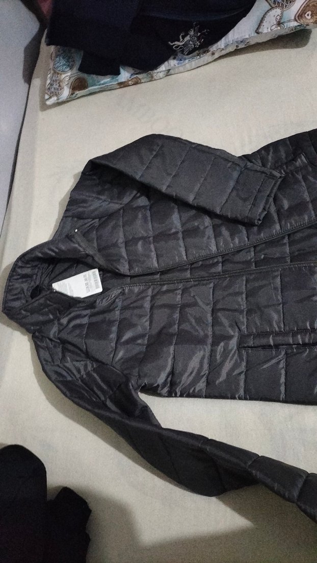 Siyah  Fermuarlı Mont m beden - Görsel 3