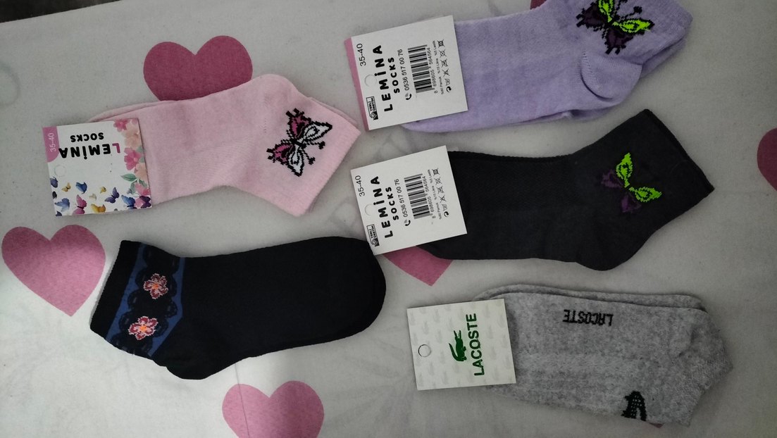 Kız Çocuk  Baskılı Çorap 35-40 - Görsel 2