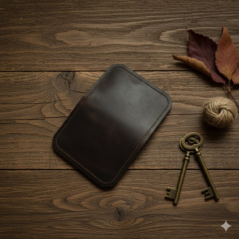 Koyu Kahverengi Minimalist Erkek Cüzdanı - Görsel 3