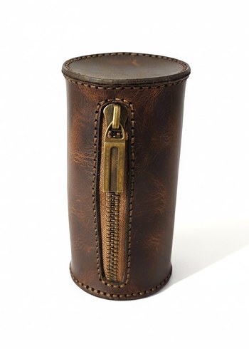 Deri Fermuarlı Kahverengi Kadın Cüzdanı - Görsel 7