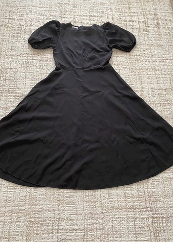 Siyah Midi Kısa Kollu - Görsel 3