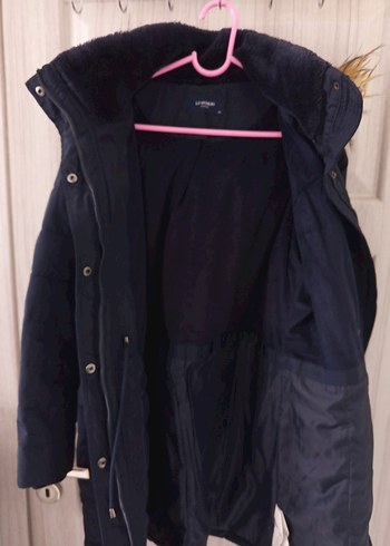 Siyah Kürklü Kadın Midi Kaban - Görsel 5