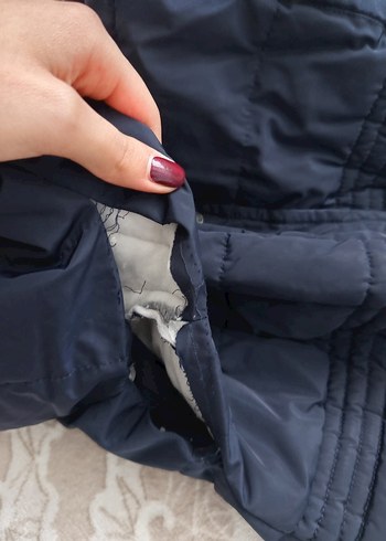 Siyah Kürklü Kadın Midi Kaban - Görsel 6