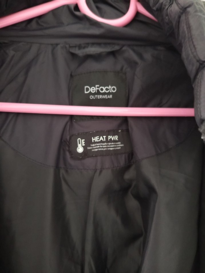 Siyah Midi Kadın Kışlık Düğmeli Mont - Görsel 4