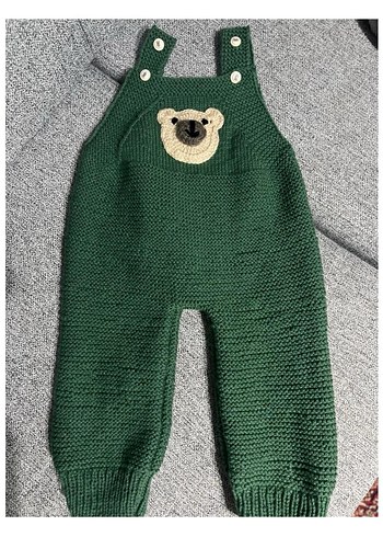 Gri Uzun Kollu Erkek Örgü Tulum - Görsel 3