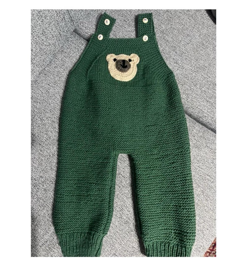 Gri Uzun Kollu Erkek Örgü Tulum - Görsel 3