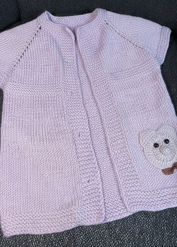 Kız erkek Çocuk Bej Örgü Hırka - Görsel 3