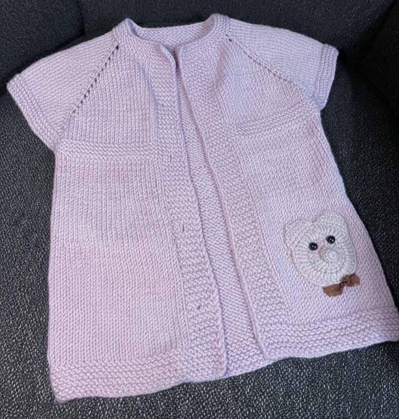 Kız erkek Çocuk Bej Örgü Hırka - Görsel 3