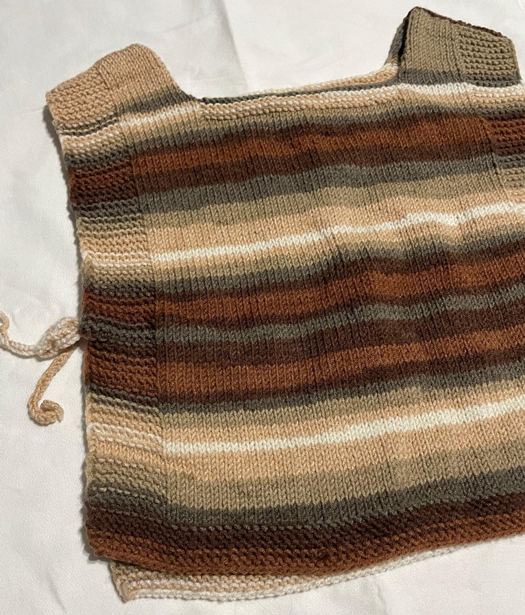 Bohem Kahverengi Örgü Kadın Süveter - Görsel 2