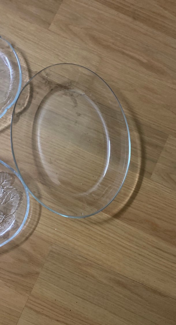 Vintage Çiçek Desenli Cam Tabak Seti - Görsel 4