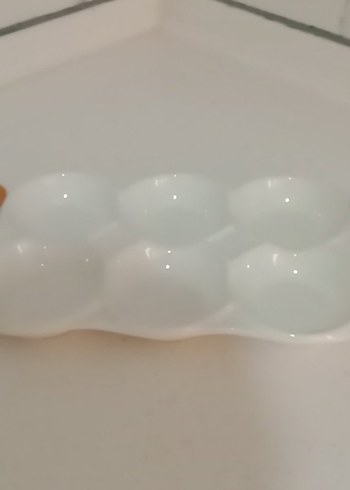 Beyaz 6 Gözlü Porselen reçellik - Görsel 2