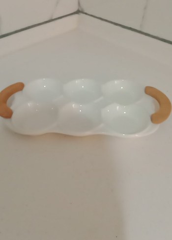 Beyaz 6 Gözlü Porselen reçellik - Görsel 3