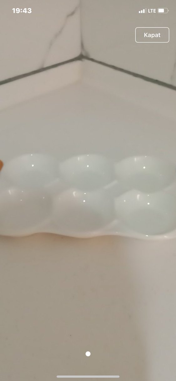 Beyaz 6 Gözlü Porselen reçellik - Görsel 2