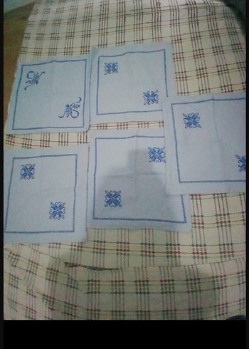 Mavi İşlemeli Geleneksel kırlent - Görsel 3