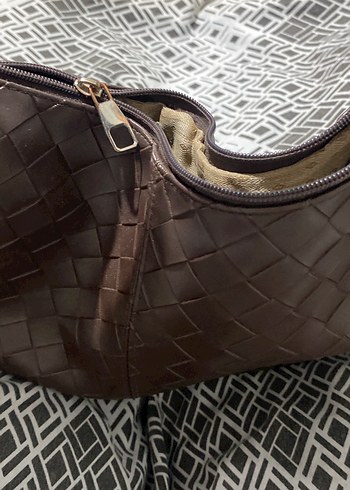 Deri Bohem Tarzı Fermuarlı Kahverengi Çanta - Görsel 2