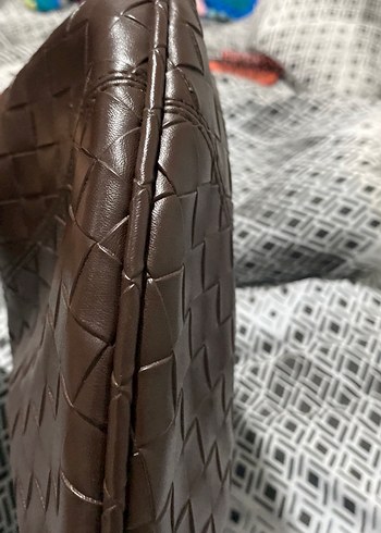 Deri Bohem Tarzı Fermuarlı Kahverengi Çanta - Görsel 5