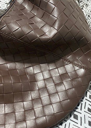 Deri Bohem Tarzı Fermuarlı Kahverengi Çanta - Görsel 6