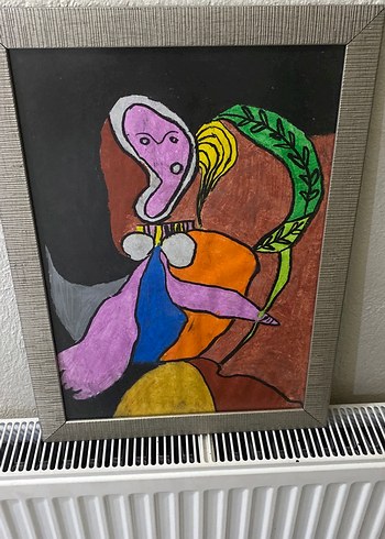 Çerçeveli Çok Renkli Soyut Tablo - Görsel 2