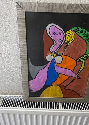 Çerçeveli Çok Renkli Soyut Tablo - Görsel 4