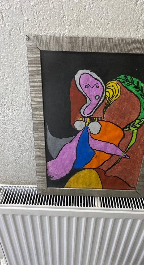 Çerçeveli Çok Renkli Soyut Tablo - Görsel 4