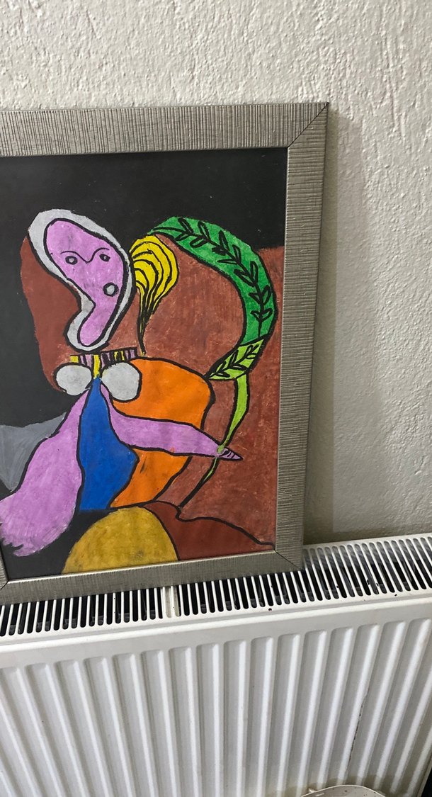 Çerçeveli Çok Renkli Soyut Tablo - Görsel 5