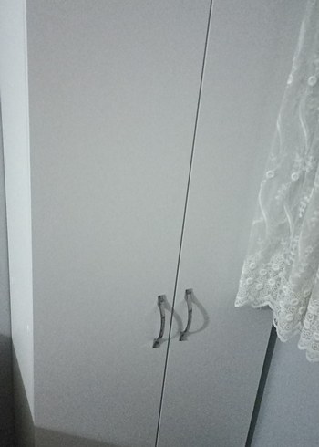 Beyaz Çocuk Dolabı Gri Kulplu - Görsel 2