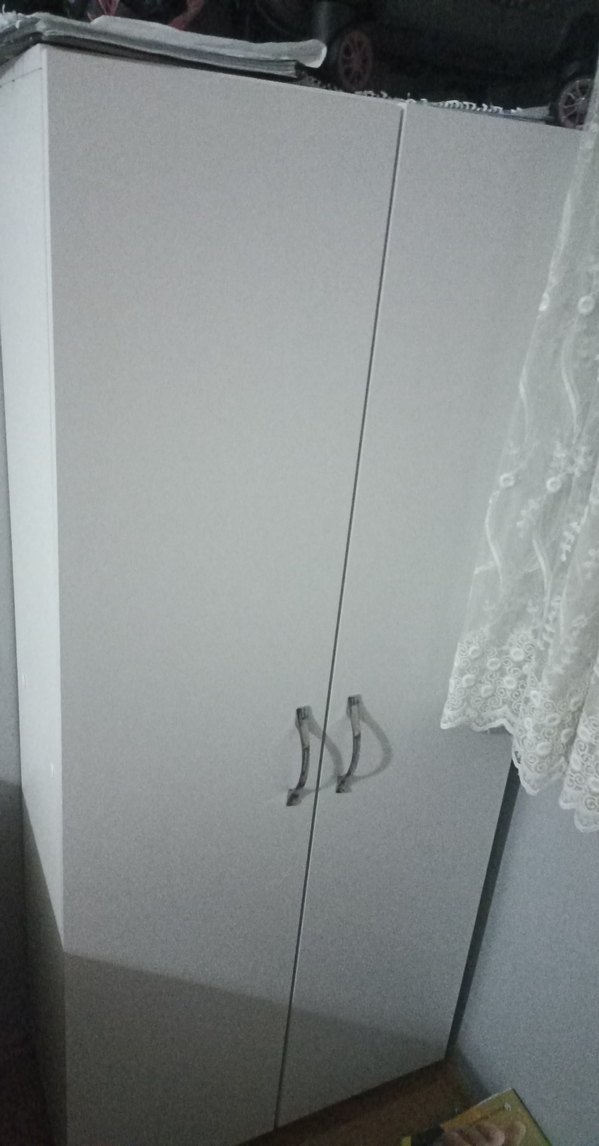 Beyaz Çocuk Dolabı Gri Kulplu - Görsel 2