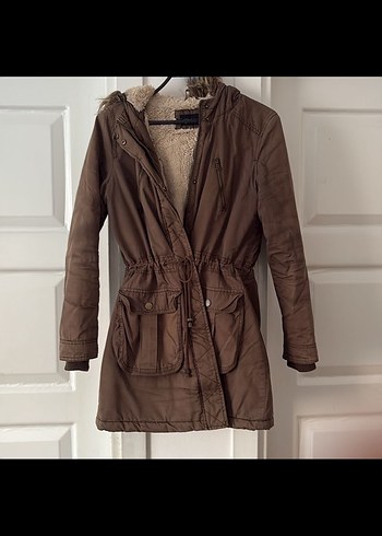 LCW Peluş Detaylı haki parka - Görsel 2