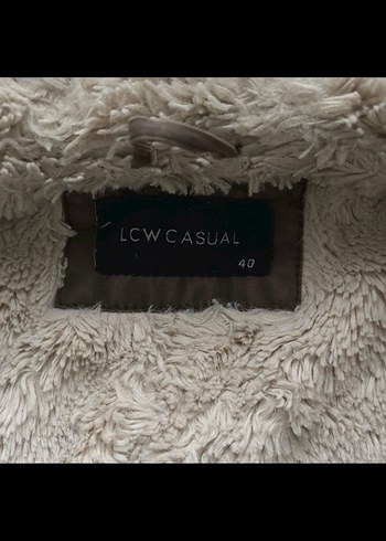 LCW Peluş Detaylı haki parka - Görsel 4