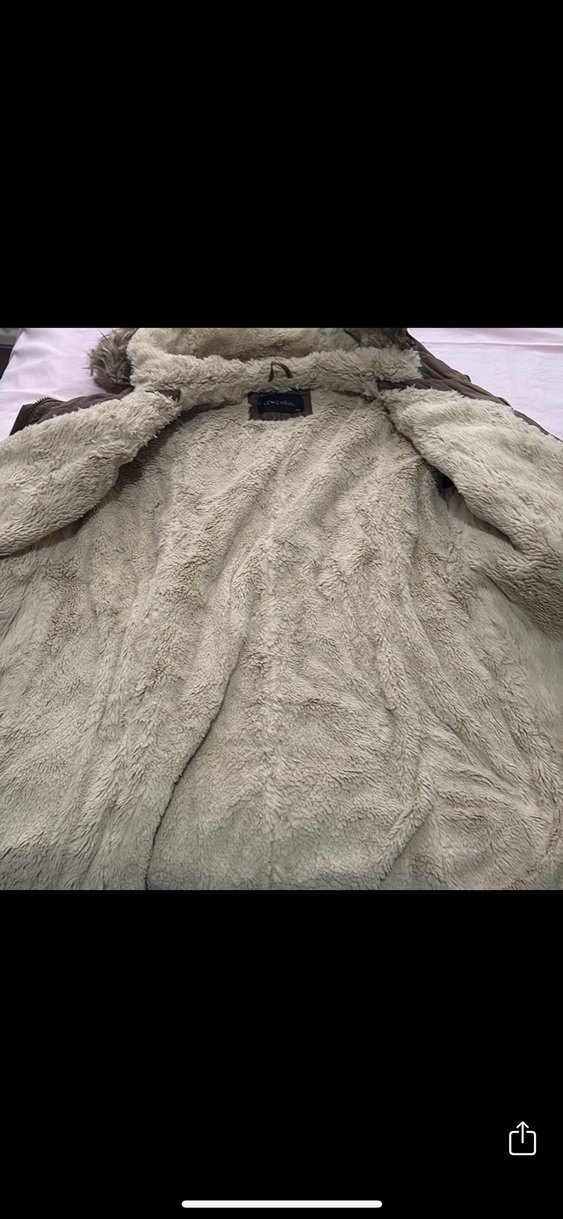 LCW Peluş Detaylı haki parka - Görsel 3