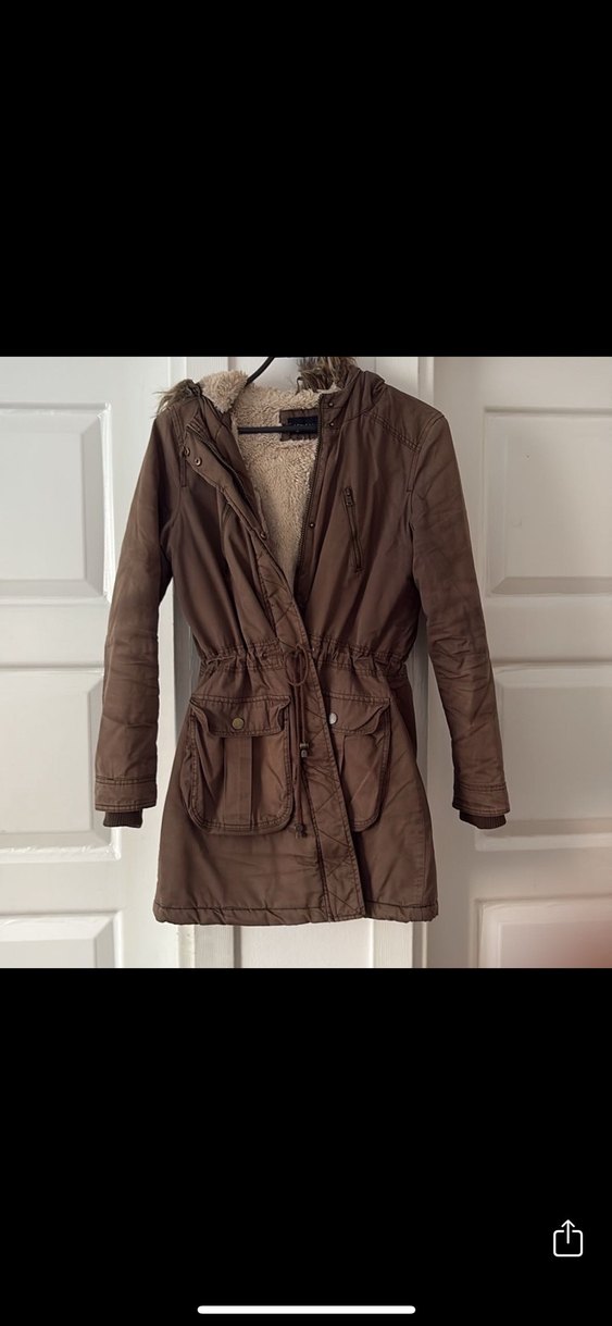 LCW Peluş Detaylı haki parka - Görsel 2