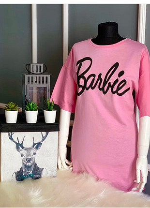 Bershka Pembe Barbie Basic Tişört