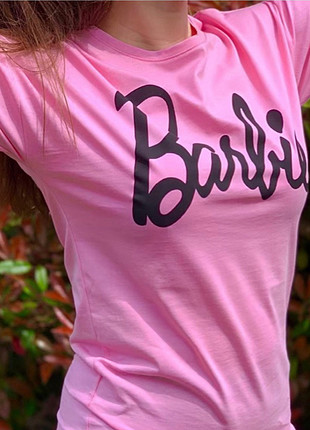 38 Beden pembe Renk Pembe Barbie Basic Tişört