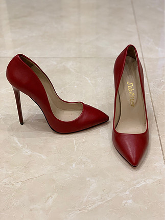 39 Beden bordo Renk Jabotter Kırmızı Topuklu Stiletto Ayakkabı