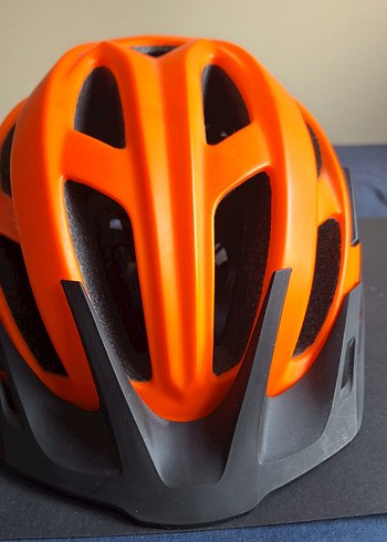 Turuncu Biker Motosiklet Kaskı Velcro - Görsel 3