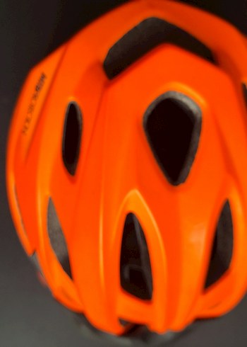 Turuncu Biker Motosiklet Kaskı Velcro - Görsel 4