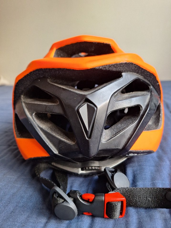 Turuncu Biker Motosiklet Kaskı Velcro - Görsel 5