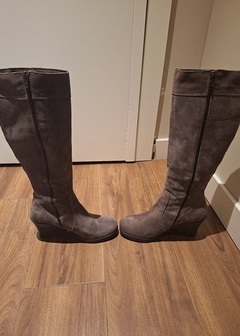 Kadın Vizon Süet Dizüstü Çizme - Görsel 3