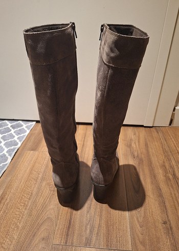 Kadın Vizon Süet Dizüstü Çizme - Görsel 2