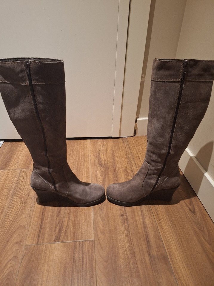 Kadın Vizon Süet Dizüstü Çizme - Görsel 3