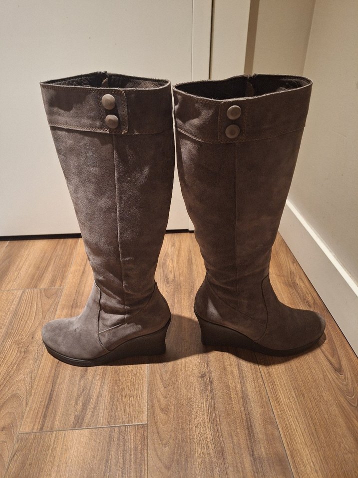 Kadın Vizon Süet Dizüstü Çizme - Görsel 4