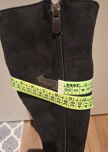 Siyah Süet  Stiletto Çizme - Görsel 8