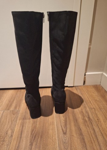 Siyah Süet  Stiletto Çizme - Görsel 2