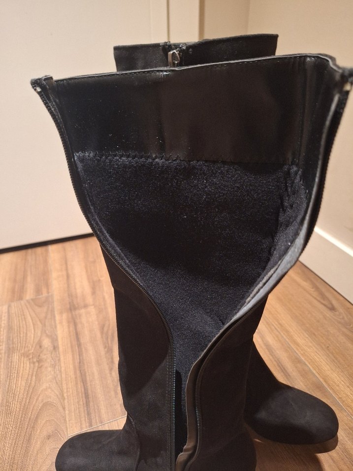 Siyah Süet  Stiletto Çizme - Görsel 5