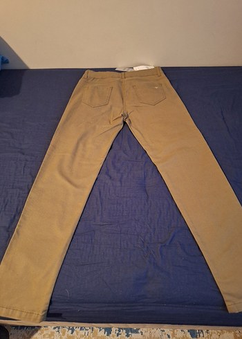 Haki Kadın Pantolon Midi Boy Fermuarlı - Görsel 3